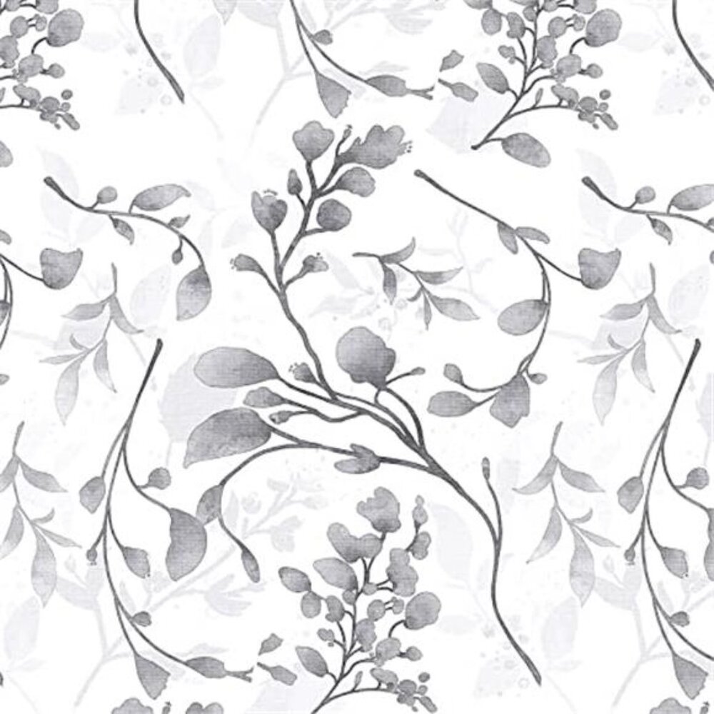 \ Gray Floral Wallpaper Peel and Stick Wallpaper 17.7 in ×118.1 in Self Adhesive